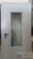 Тамбурная металлическая дверь со стеклом