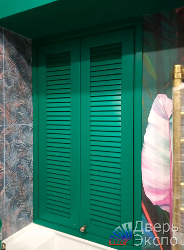 дверцы жалюзийные зеленого цвета 61